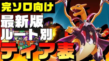 動画あり⇒：【ソロ】ガチ最新版完全ソロ向けティア表解説【ポケモンユナイト】【ポケユナソロランク】